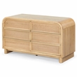Safavieh Dinah 6 Drawer Wood Dresser in Natural