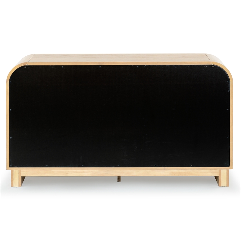 Safavieh Dinah 6 Drawer Wood Dresser in Natural