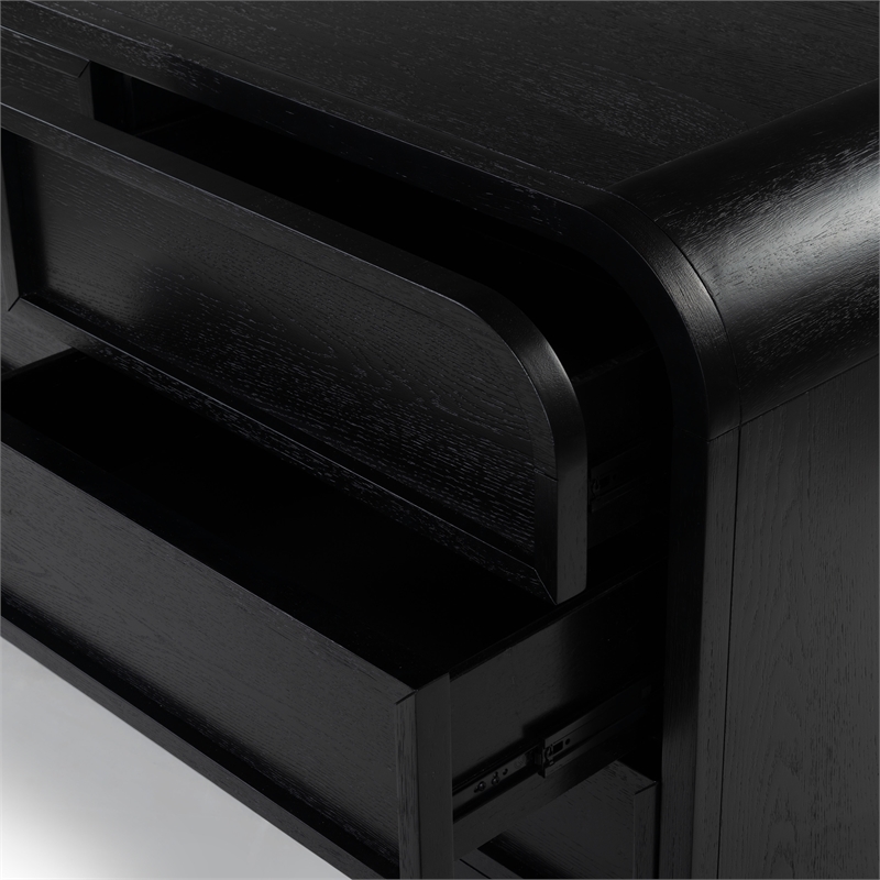 Safavieh Dinah 6 Drawer Wood Dresser in Black