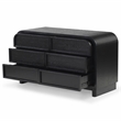 Safavieh Dinah 6 Drawer Wood Dresser in Black