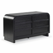 Safavieh Dinah 6 Drawer Wood Dresser in Black