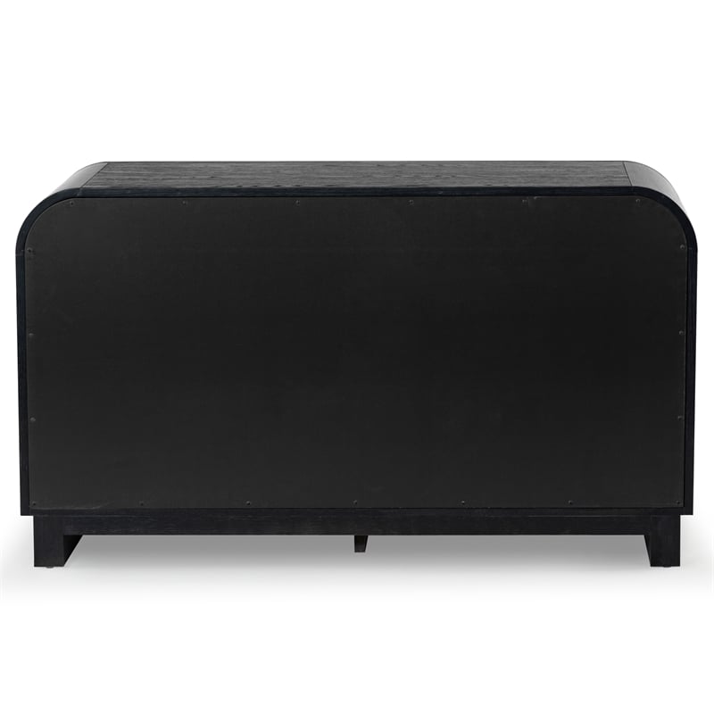 Safavieh Dinah 6 Drawer Wood Dresser in Black