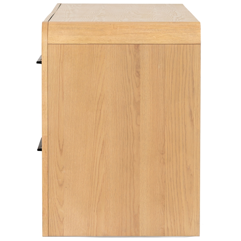Safavieh Katrina Solid Wood 4 Drawer Dresser in Natural / Black