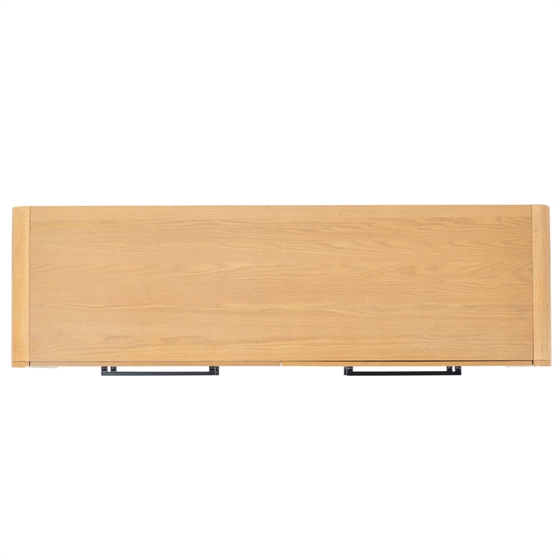 Safavieh Katrina Solid Wood 4 Drawer Dresser in Natural / Black