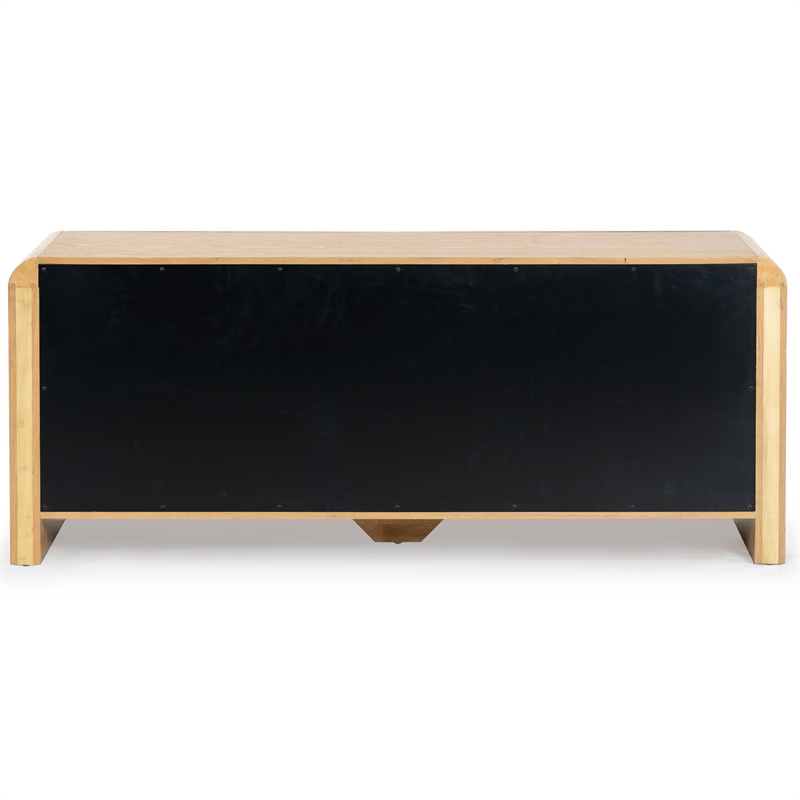 Safavieh Katrina Solid Wood 4 Drawer Dresser in Natural / Black