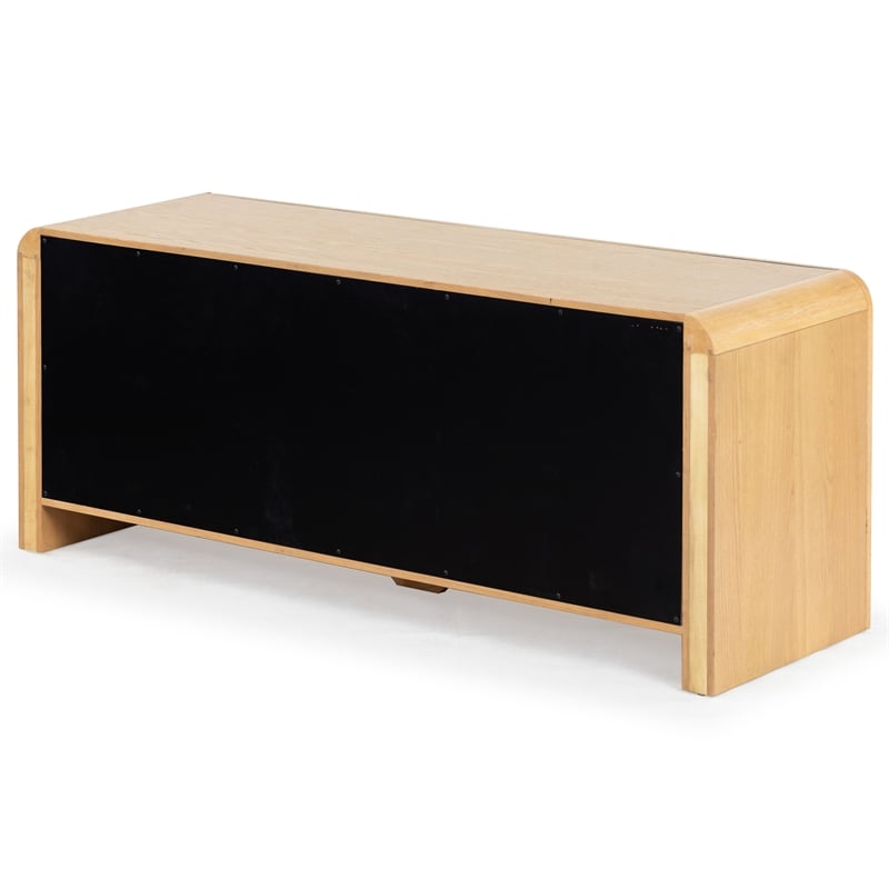 Safavieh Katrina Solid Wood 4 Drawer Dresser in Natural / Black