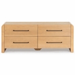 Safavieh Katrina Solid Wood 4 Drawer Dresser in Natural / Black