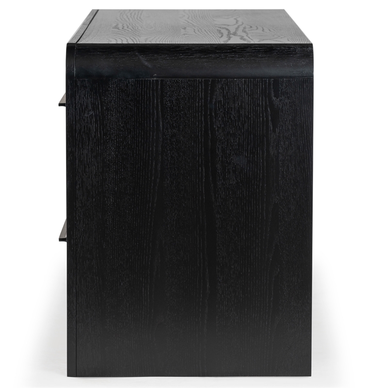 Safavieh Katrina Solid Wood 4 Drawer Dresser in Black
