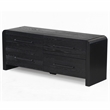 Safavieh Katrina Solid Wood 4 Drawer Dresser in Black