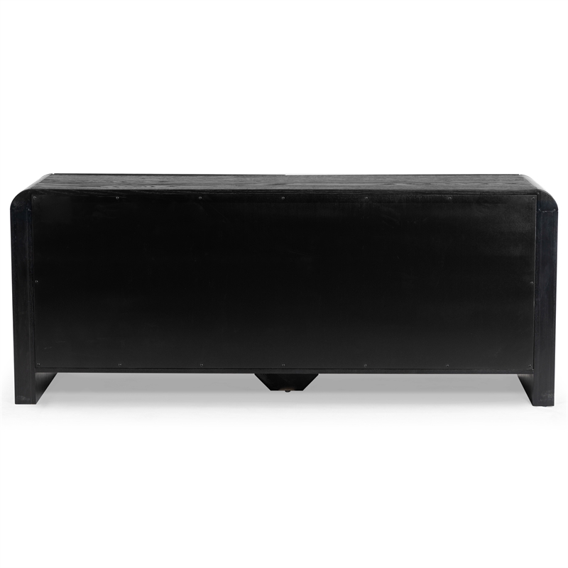 Safavieh Katrina Solid Wood 4 Drawer Dresser in Black
