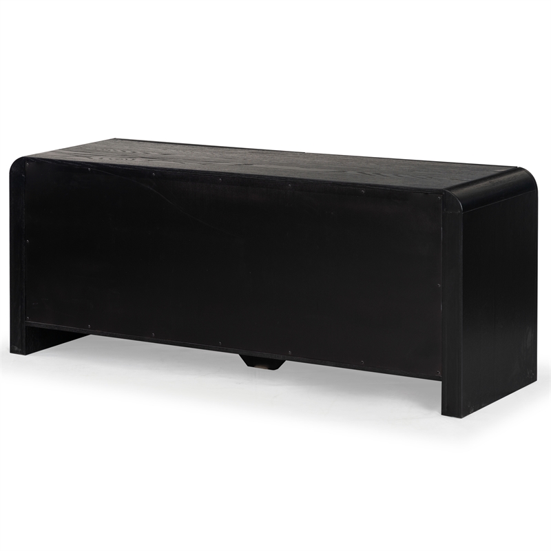 Safavieh Katrina Solid Wood 4 Drawer Dresser in Black