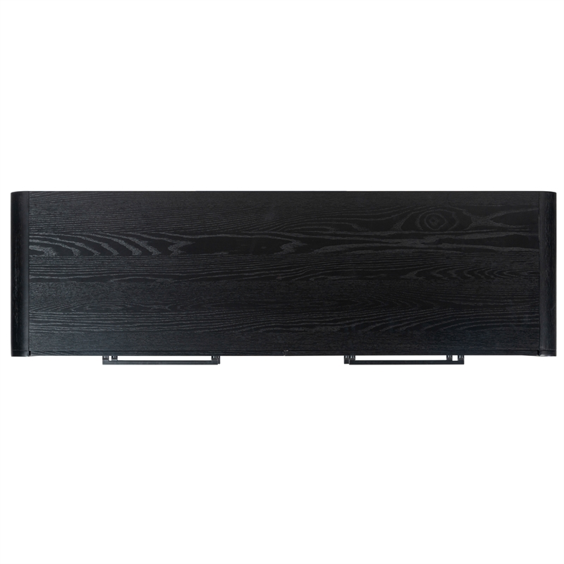 Safavieh Katrina Solid Wood 4 Drawer Dresser in Black