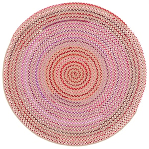 Safavieh Braided 800 2'-0&quot x 3'-0&quot Jute  Hand Woven Rug in Natural / Red