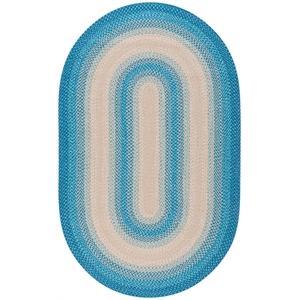 Safavieh Braided 3'-0&quot x 5'-0&quot  Hand Woven Rug in Blue / Beige