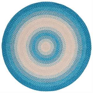 Safavieh Braided 3'-0&quot x 3'-0&quot  Hand Woven Rug in Blue / Beige