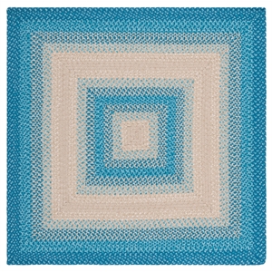 Safavieh Braided 3'-0&quot x 3'-0&quot  Hand Woven Rug in Blue / Beige