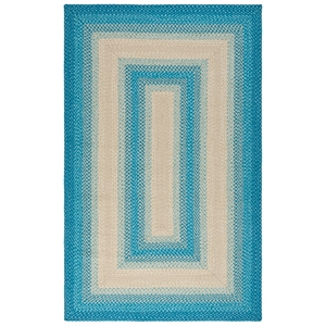 Safavieh Braided 4'-0&quot x 6'-0&quot  Hand Woven Rug in Blue / Beige