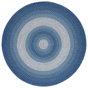 Safavieh Braided 3'-0&quot x 3'-0&quot  Hand Woven Rug in Navy / Gray