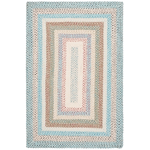 Safavieh Braided 4'-0&quot x 6'-0&quot  Hand Woven Rug in Beige / Light Blue