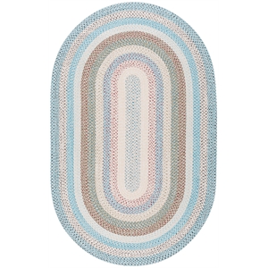 Safavieh Braided 4'-0&quot x 6'-0&quot  Hand Woven Rug in Beige / Light Blue