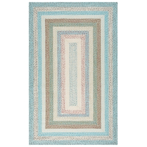 Safavieh Braided 6'-0&quot x 9'-0&quot  Hand Woven Rug in Beige / Light Blue