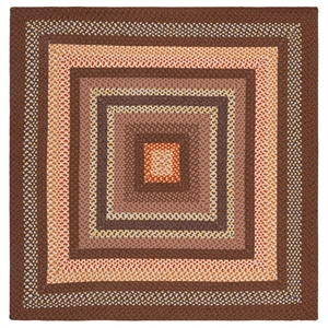 Safavieh Braided 3'-0&quot x 3'-0&quot  Hand Woven Rug in Brown / Light Brown