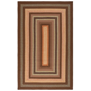 Safavieh Braided 4'-0&quot x 6'-0&quot  Hand Woven Rug in Brown / Light Brown