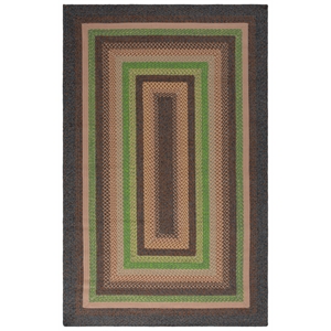 Safavieh Braided 4'-0&quot x 6'-0&quot  Hand Woven Rug in Brown / Green
