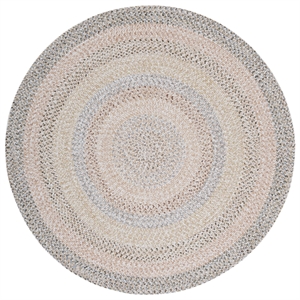 Safavieh Braided 5'-0&quot x 5'-0&quot  Hand Woven Rug in Beige / Light Gray