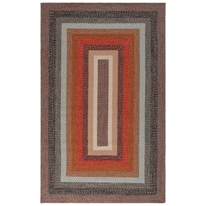 Safavieh Braided 8'-0&quot x 10'-0&quot  Hand Woven Rug in Brown / Rust