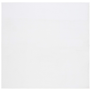 Safavieh Faux Rabbit Fur 8'-0&quot x 8'-0&quot Polyester Power Loomed Rug in Ivory
