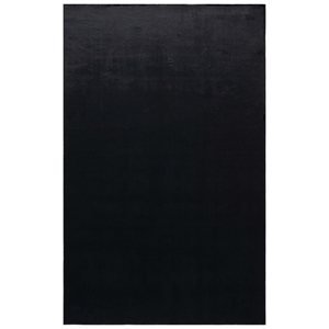 Safavieh Faux Rabbit Fur 2'-3&quot x 4'-0&quot Polyester Power Loomed Rug in Black