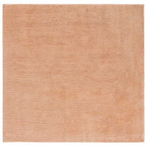 Safavieh Faux Rabbit Fur 4'-0&quot x 4'-0&quot Polyester Power Loomed Rug in Beige