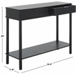 Safavieh Thurston Wood 2 Drw Console in Matte Black
