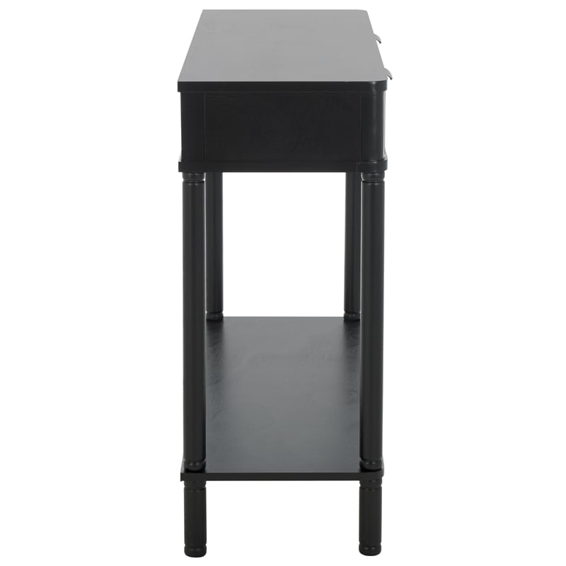 Safavieh Thurston Wood 2 Drw Console in Matte Black