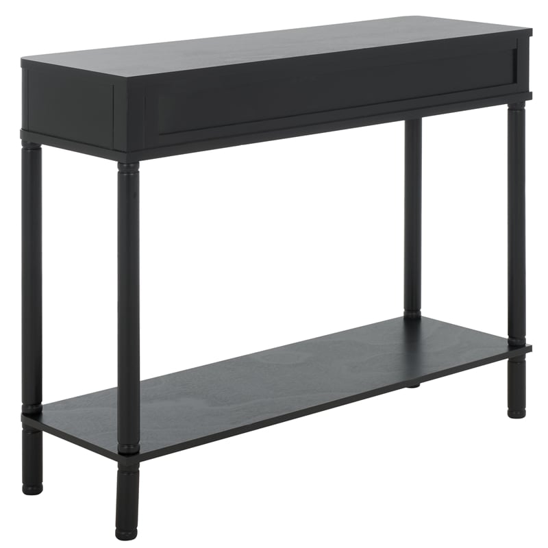 Safavieh Thurston Wood 2 Drw Console in Matte Black