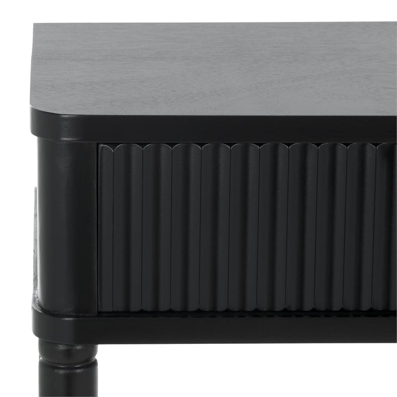 Safavieh Thurston Wood 2 Drw Console in Matte Black