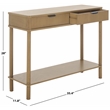 Safavieh Thurston Wood 2 Drw Console in Brown