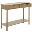 Safavieh Thurston Wood 2 Drw Console in Brown