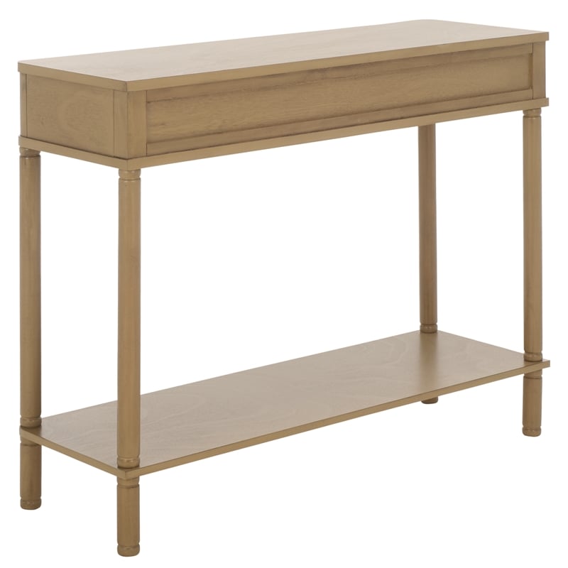 Safavieh Thurston Wood 2 Drw Console in Brown