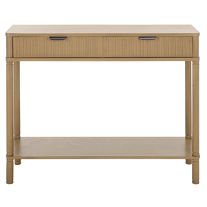 Safavieh Thurston Wood 2 Drw Console in Brown