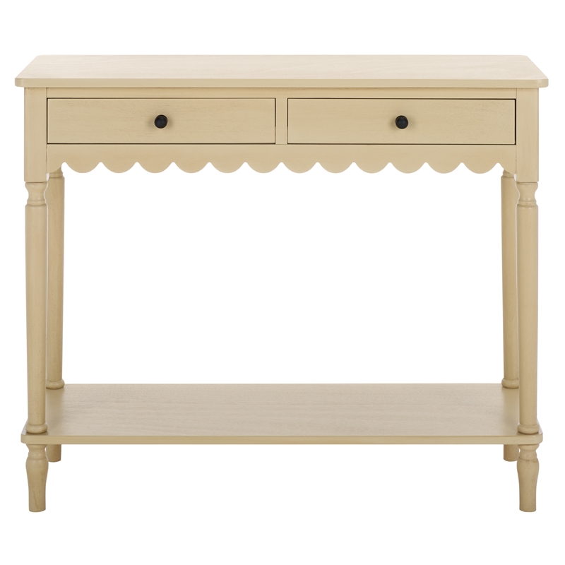 Safavieh Haven Wood 2 Drw Small Console in Natural