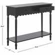 Safavieh Haven Wood 2 Drw Small Console in Matte Black