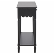 Safavieh Haven Wood 2 Drw Small Console in Matte Black