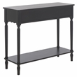 Safavieh Haven Wood 2 Drw Small Console in Matte Black