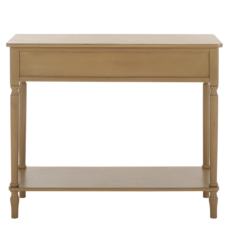 Safavieh Haven Wood 2 Drw Small Console in Brown