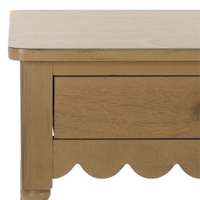 Safavieh Haven Wood 2 Drw Small Console in Brown