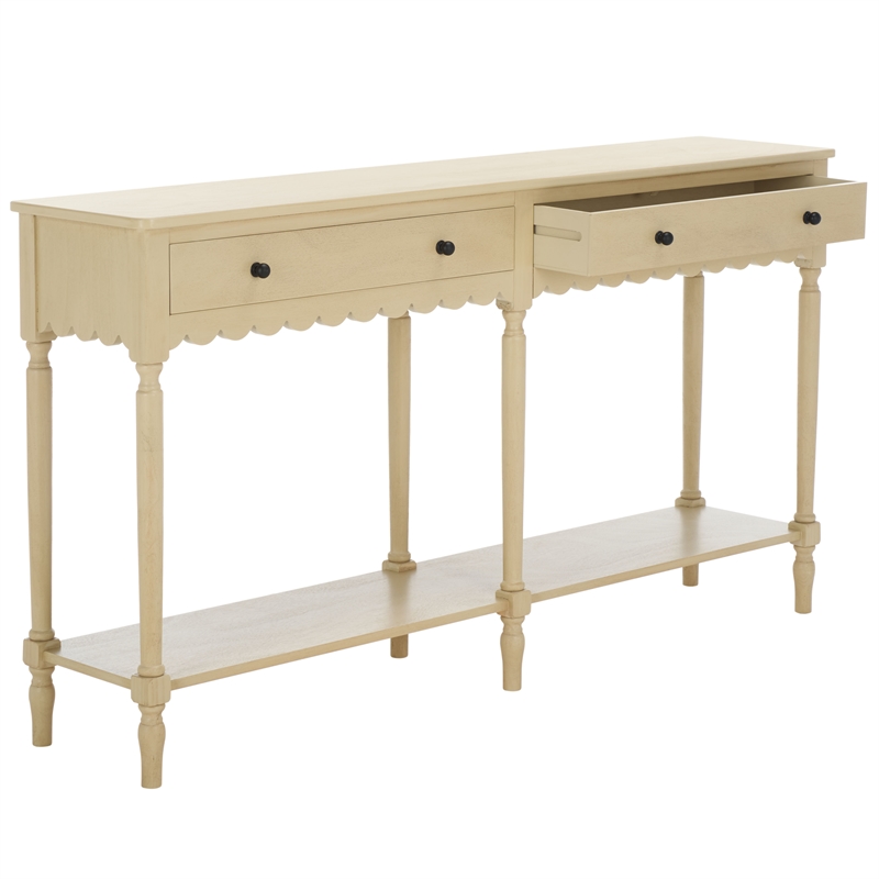Safavieh Haven Wood 2 Drw Large Console in Natural