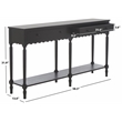 Safavieh Haven Wood 2 Drw Large Console in Matte Black