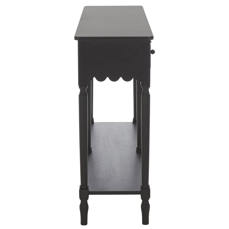 Safavieh Haven Wood 2 Drw Large Console in Matte Black